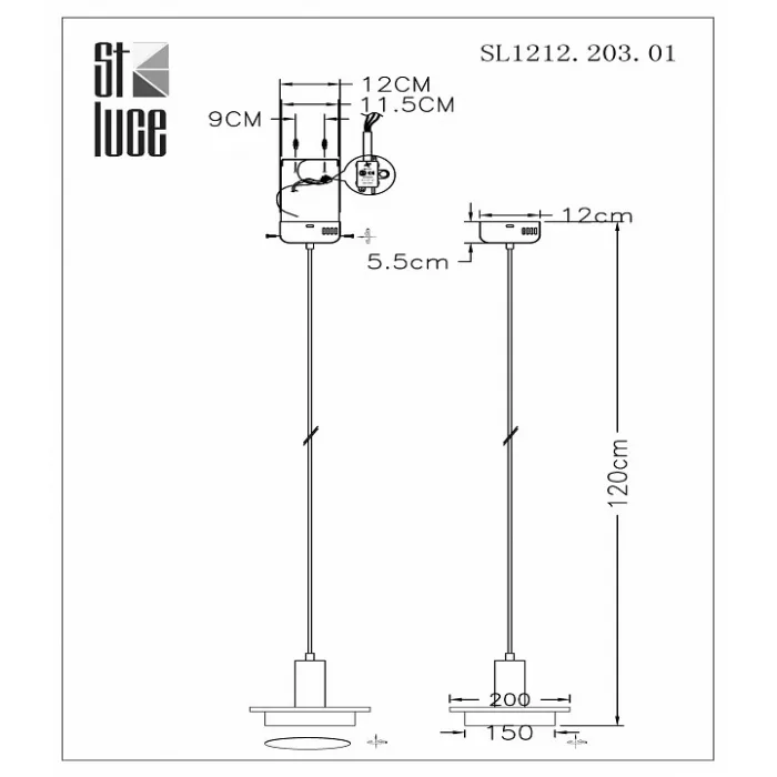 Подвесной светильник ST-Luce Oltarno SL1212.203.01 от ImperiumLoft