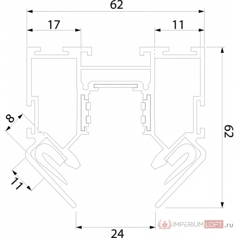Трек встраиваемый Elektrostandard Slim Magnetic 85123/00 от ImperiumLoft