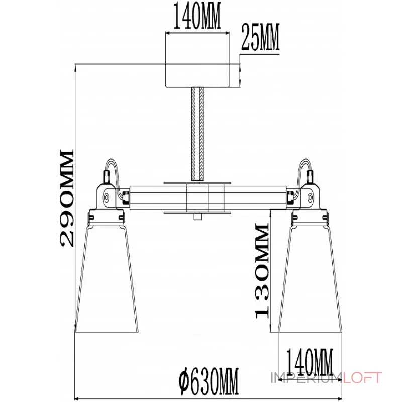Потолочная люстра Rivoli Spartacus S5 BK Б0038088 