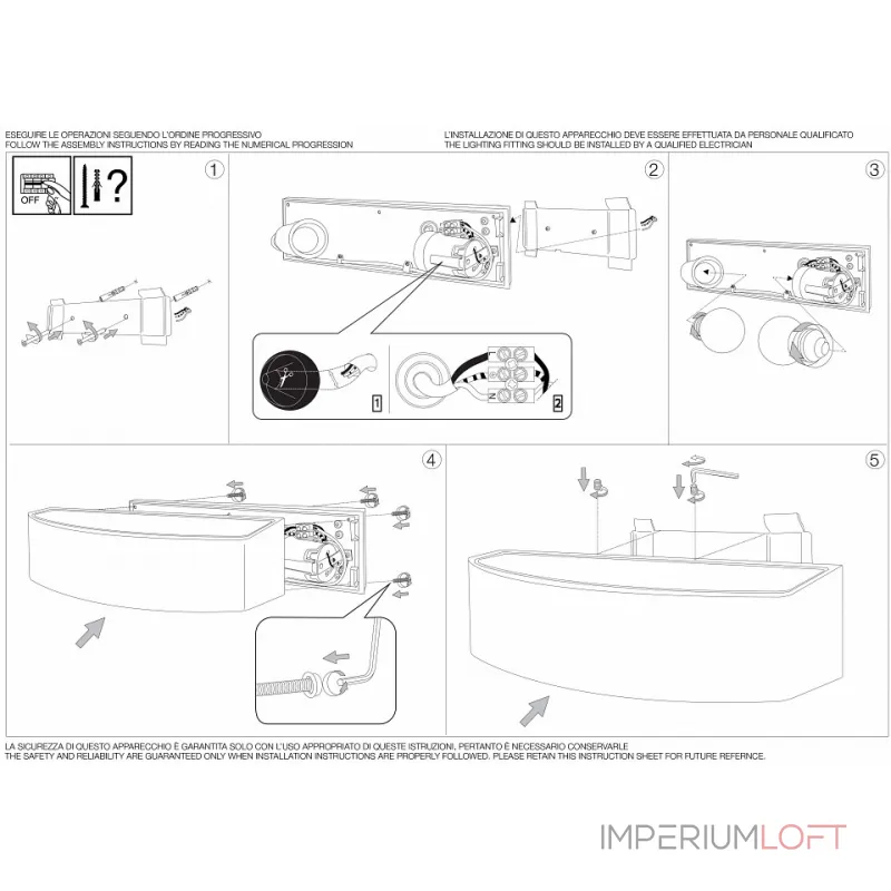 Накладной светильник Ideal Lux Andromeda ANDROMEDA AP2 GRIGIO Цвет арматуры серый Цвет плафонов прозрачный