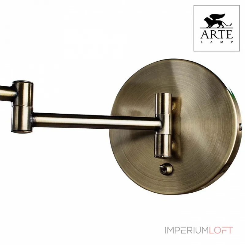 Бра Arte Lamp California A2872AP-1AB Цвет арматуры бронза Цвет плафонов кремовый