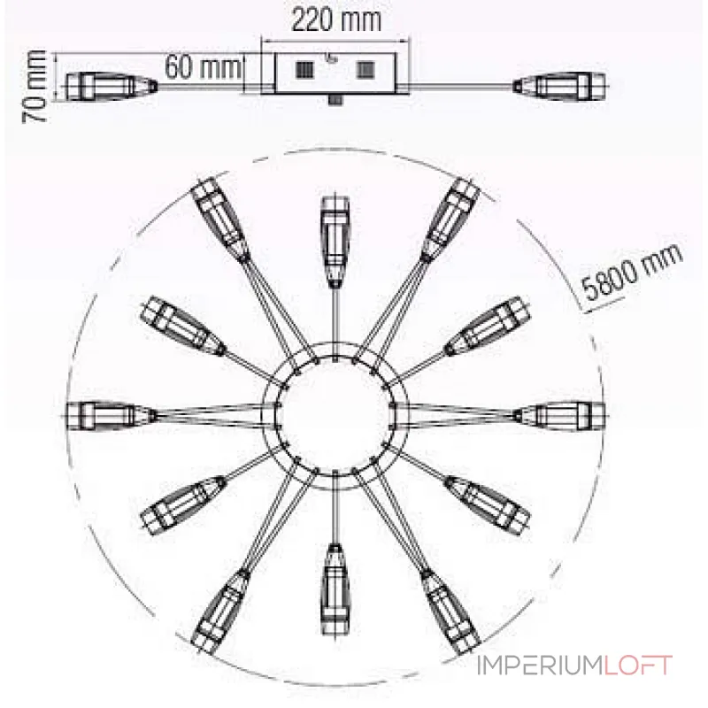 Потолочная люстра Horoz Electric Favori HRZ00002178 
