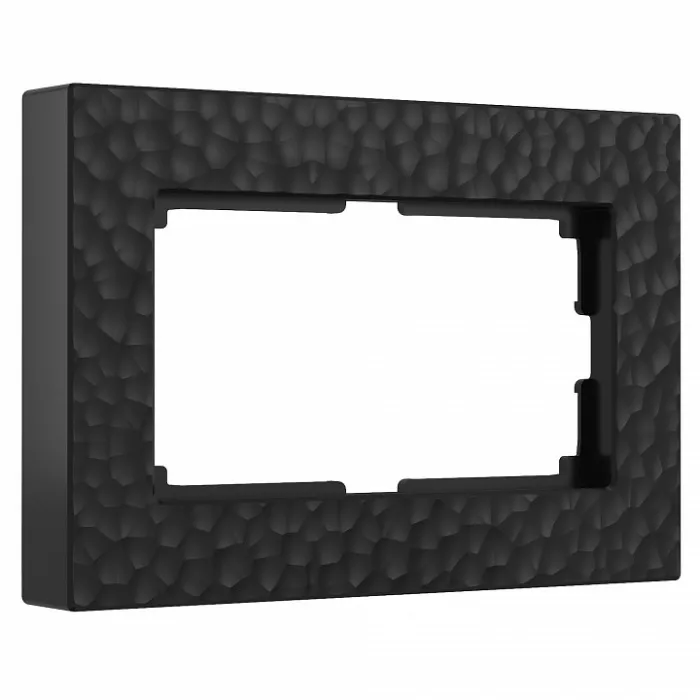 Рамка для двойной розетки Werkel W0082408 (черный) Цвет арматуры черный от ImperiumLoft