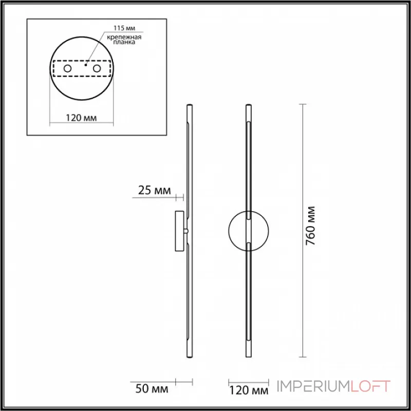 Бра Odeon Light Fuerte 4323/12WL