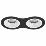 Встраиваемый светильник Lightstar Domino D6270606 цвет арматуры черно-белый