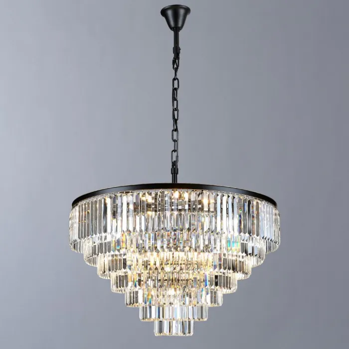 Подвесная люстра Divinare Nova 3001/01 LM-25 Цвет плафонов прозрачный Цвет арматуры черный от ImperiumLoft