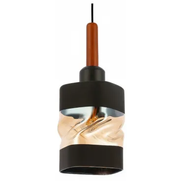 Подвесной светильник EVOLUCE Abiritto SLE114403-01 Цвет плафонов янтарный Цвет арматуры коричневый