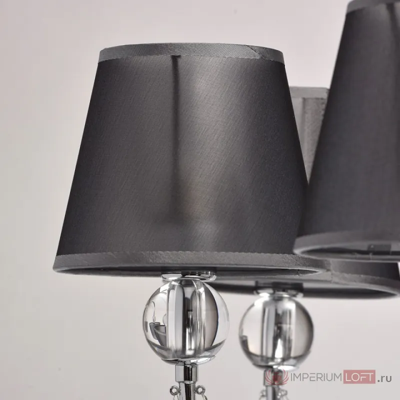 Люстра на штанге MW-Light Федерика 84 684010305 Цвет арматуры хром Цвет плафонов черный от ImperiumLoft
