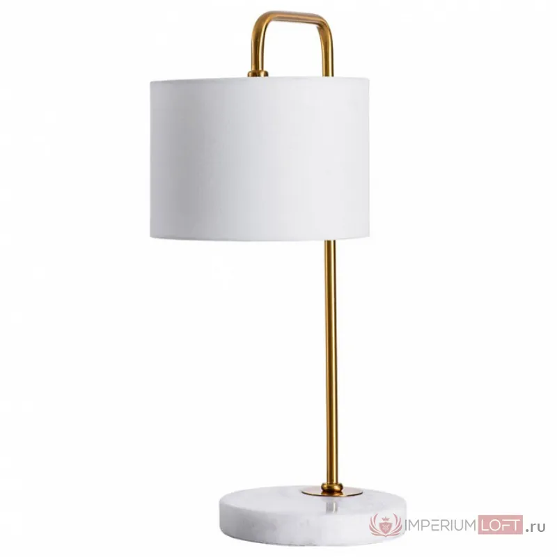 Настольная лампа декоративная Arte Lamp Rupert A5024LT-1PB Цвет плафонов белый Цвет арматуры медь от ImperiumLoft