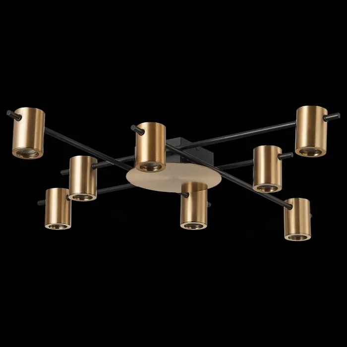 Потолочная люстра ST-Luce Veroli SL1207.402.08 Цвет плафонов латунь Цвет арматуры черный от ImperiumLoft