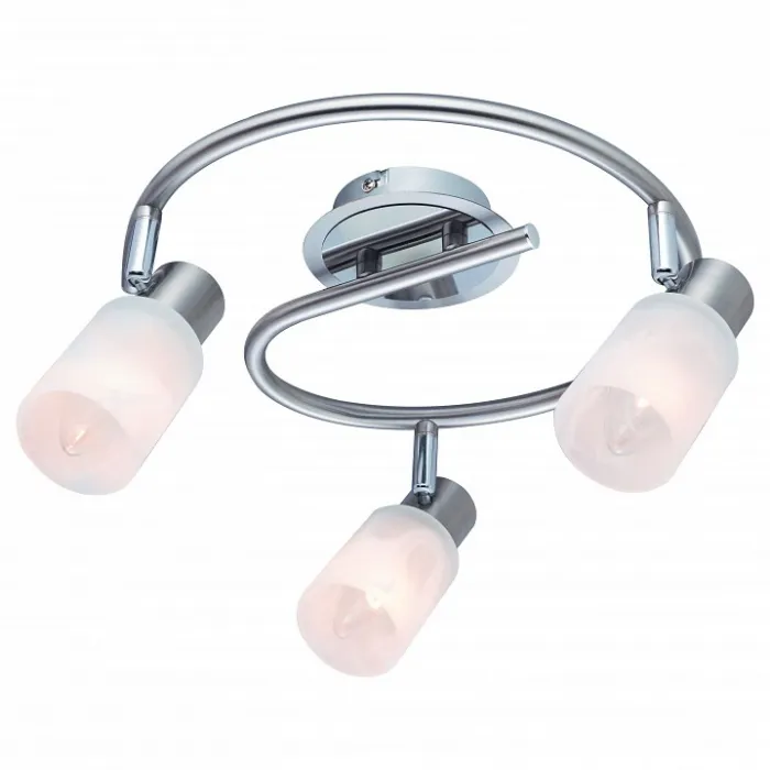 Спот Arte Lamp Cavalletta A4510PL-3SS Цвет арматуры серебро Цвет плафонов белый от ImperiumLoft