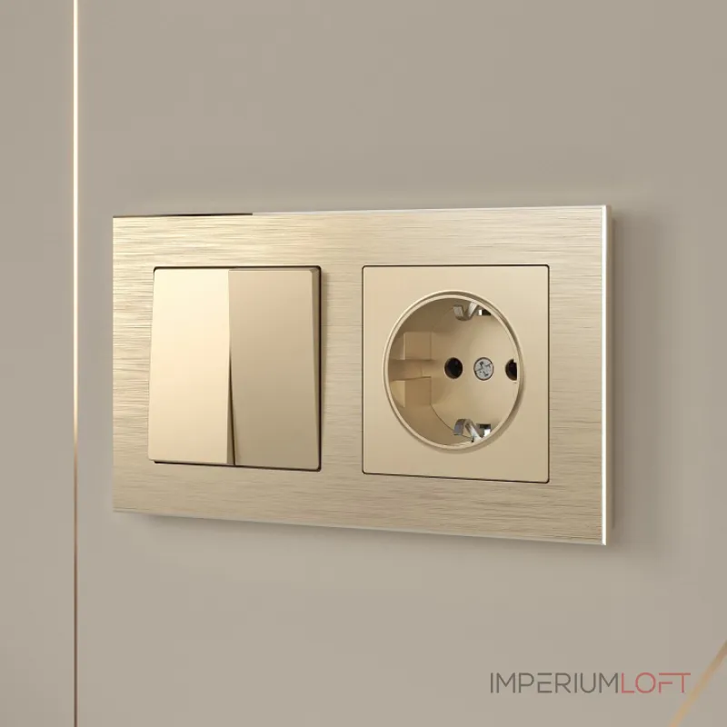 Розетка с заземлением без рамки Werkel W117 8 W1171011