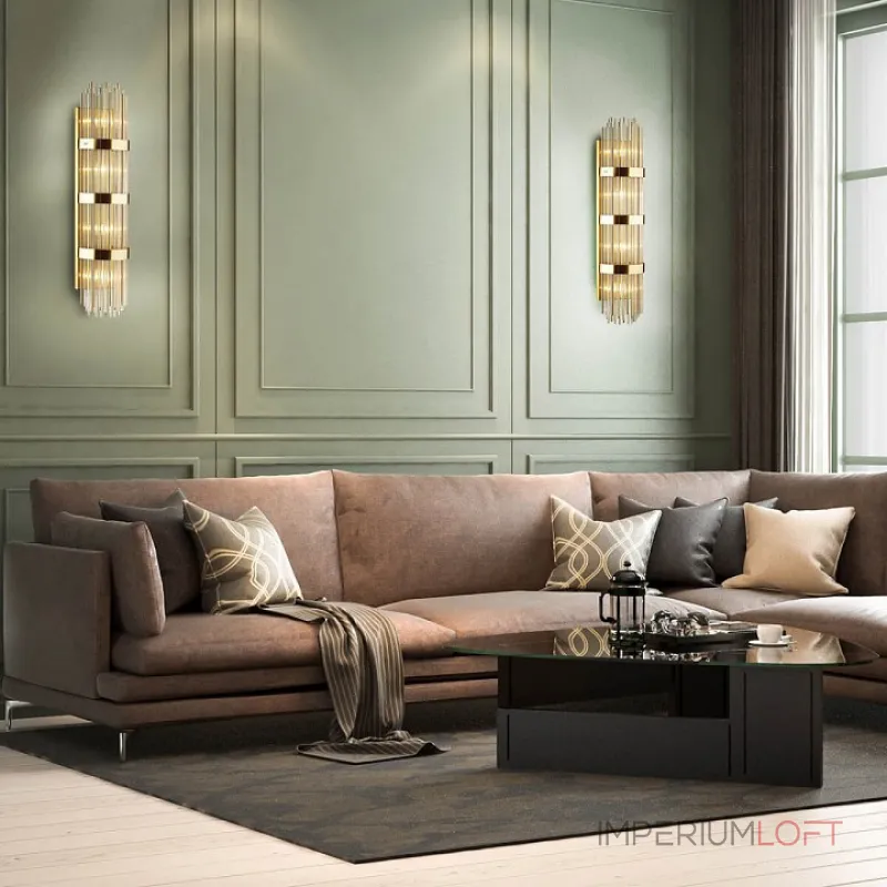 Накладной светильник Odeon Light Empire 4854/4W Цвет плафонов прозрачный Цвет арматуры золото от ImperiumLoft Накладной светильник Odeon Light Empire 4854/4W Цвет плафонов прозрачный Цвет арматуры золото от ImperiumLoft