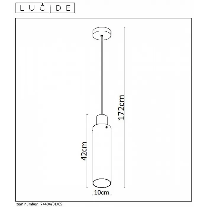 Подвесной светильник Lucide Orlando 74404/01/65 Цвет арматуры черный Цвет плафонов серый от ImperiumLoft