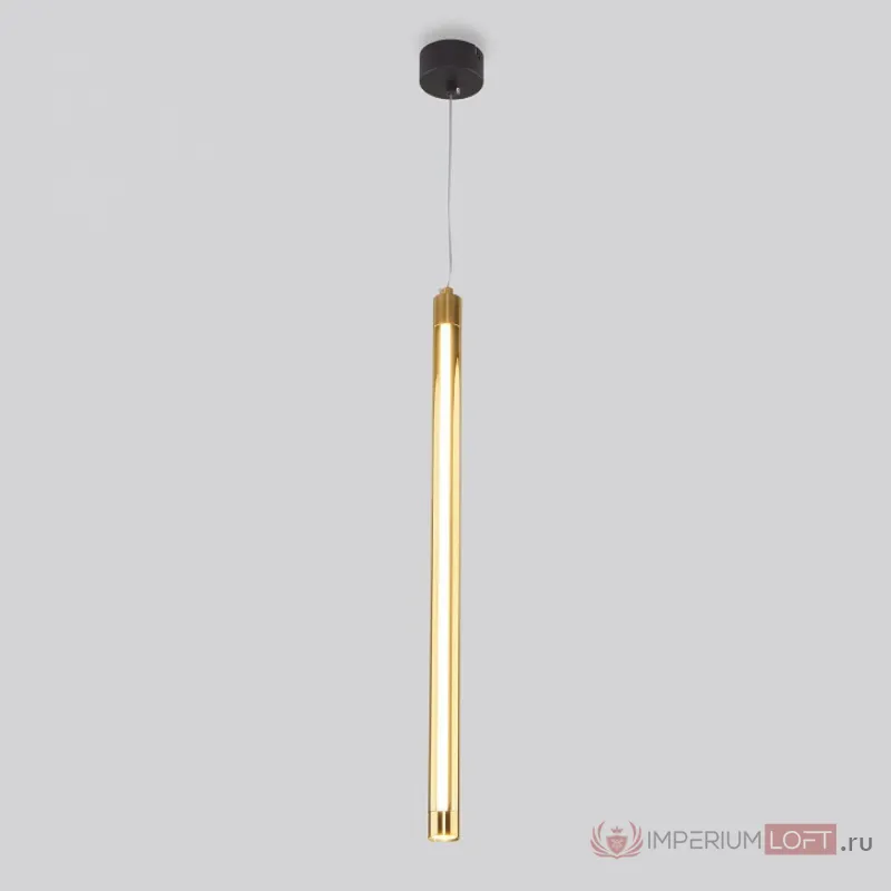 Подвесной светильник Eurosvet Strong 50189/1 LED черный/золото Цвет арматуры черный Цвет плафонов золото от ImperiumLoft