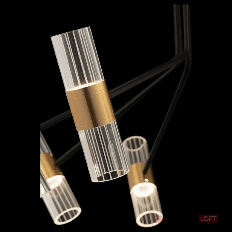 Потолочная люстра Freya Mia FR6038CL-L80B Цвет арматуры черный Цвет плафонов прозрачный от ImperiumLoft
