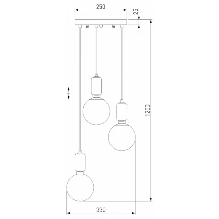 Подвесной светильник Eurosvet Bubble 50151/3 черный жемчуг от ImperiumLoft