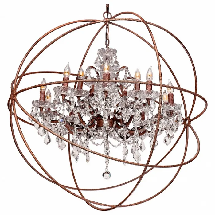 Подвесная люстра Loft it Enrike LOFT1897/15 Цвет арматуры коричневый Цвет плафонов прозрачный от ImperiumLoft