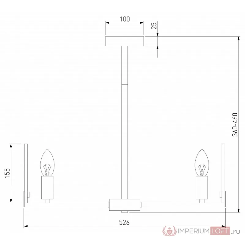 Люстра на штанге Eurosvet Marble 60158/5 латунь от ImperiumLoft