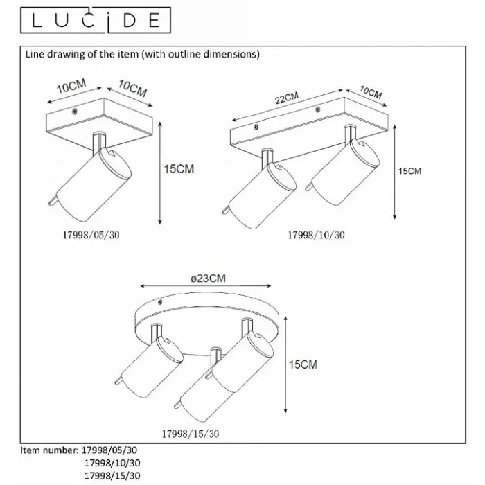 Спот Lucide 17998/15/30 от ImperiumLoft