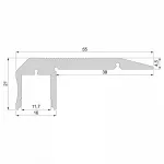 Профиль накладной  Deko-Light AL-02-10 970520 Цвет арматуры серебро