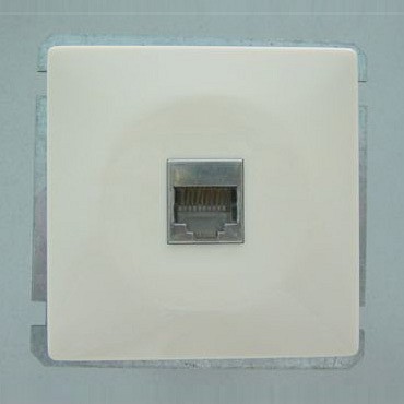 Розетка двойная Ethernet RJ-45 без рамки Imex 1611L 1611L-S110 Цвет арматуры кремовый