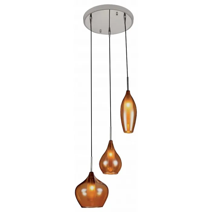 Подвесной светильник Lightstar Pentola 803053 Цвет арматуры хром Цвет плафонов янтарный от ImperiumLoft
