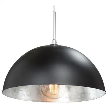 Подвесной светильник Vitaluce 4510 V4510/1S Цвет арматуры черный Цвет плафонов серебро от ImperiumLoft