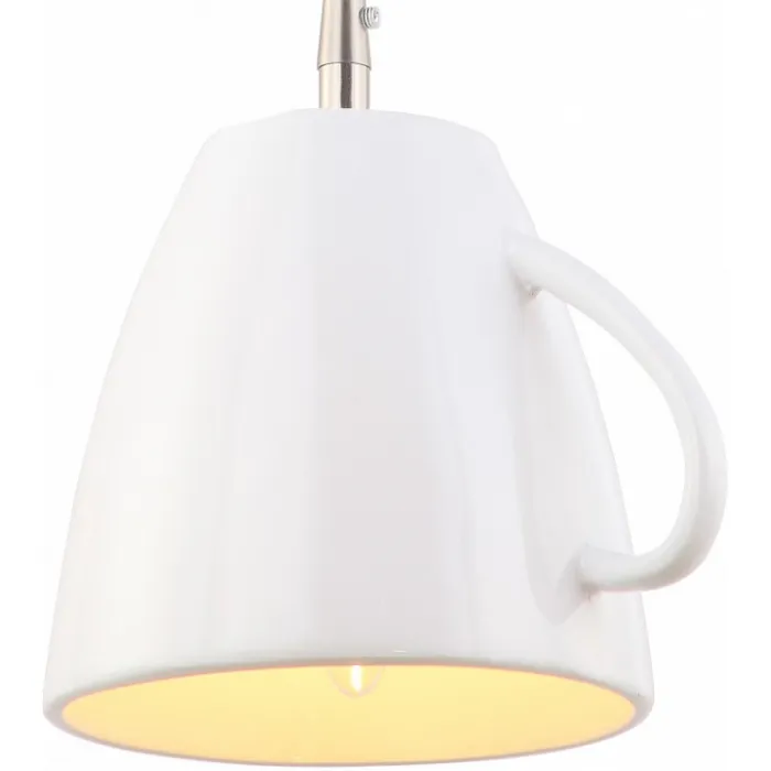 Подвесной светильник Arte Lamp Cafeteria A6605SP-1WH Цвет арматуры хром Цвет плафонов белый от ImperiumLoft