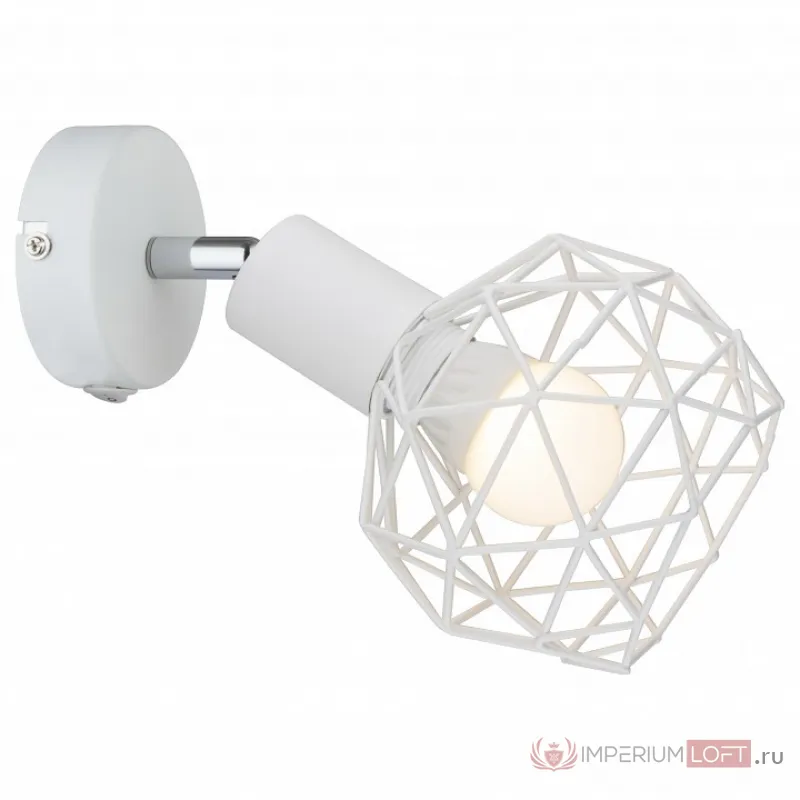 Бра Arte Lamp 6141 A6141AP-1WH Цвет арматуры хром Цвет плафонов белый от ImperiumLoft