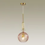 Подвесной светильник Odeon Light Bella 4862/1 Цвет плафонов розовый Цвет арматуры золото от ImperiumLoft