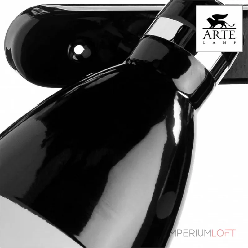 Спот Arte Lamp Mercoled A5049PL-3BK Цвет арматуры хром Цвет плафонов черный