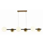 Подвесной светильник EVOLUCE Forli SLE220403-06 Цвет арматуры черный Цвет плафонов белый от ImperiumLoft