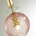 Подвесной светильник Odeon Light Bella 4862/1 Цвет плафонов розовый Цвет арматуры золото от ImperiumLoft