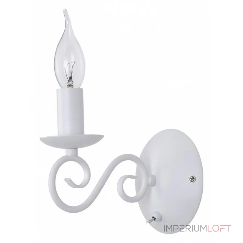 Бра Arte Lamp 1129 A1129AP-1WH Цвет арматуры белый Цвет плафонов прозрачный