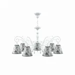 Подвесная люстра Lamp4You Classic 27 E3-07-WM-LMP-O-8-CRL-E3-07-TR-DN Цвет арматуры белый Цвет плафонов серый от ImperiumLoft