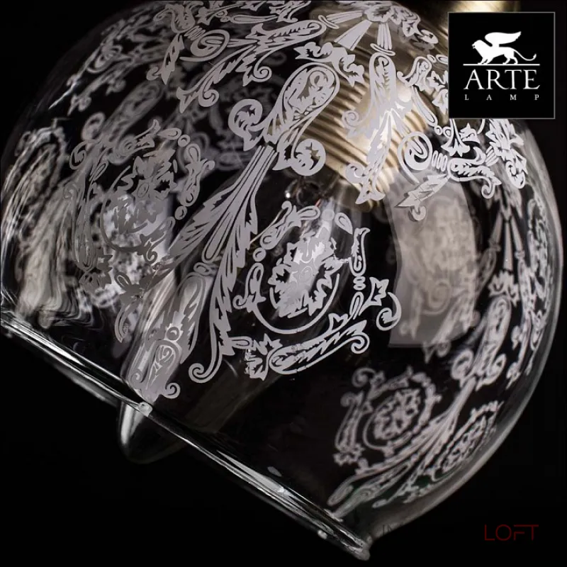 Бра Arte Lamp Martina A1292AP-1AB Цвет арматуры бронза Цвет плафонов прозрачный