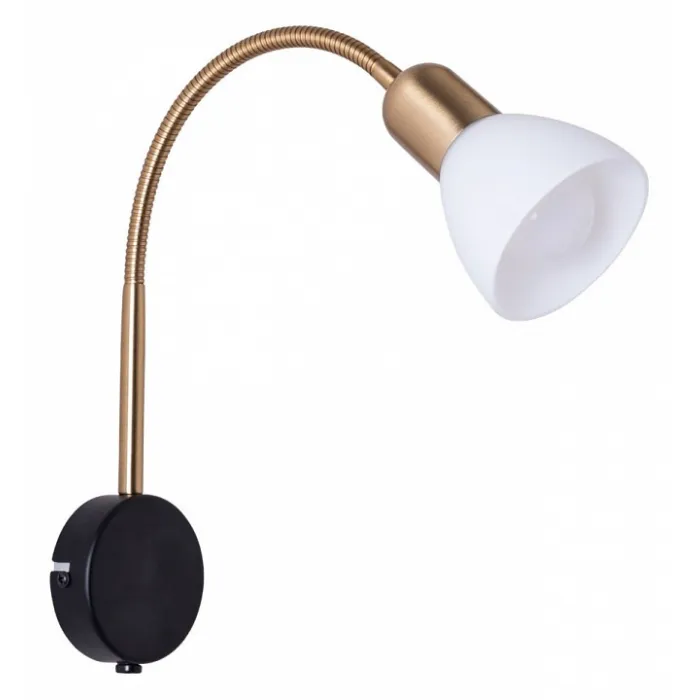 Бра Arte Lamp Falena A3116AP-1BK Цвет арматуры Черный Цвет плафонов Белый от ImperiumLoft