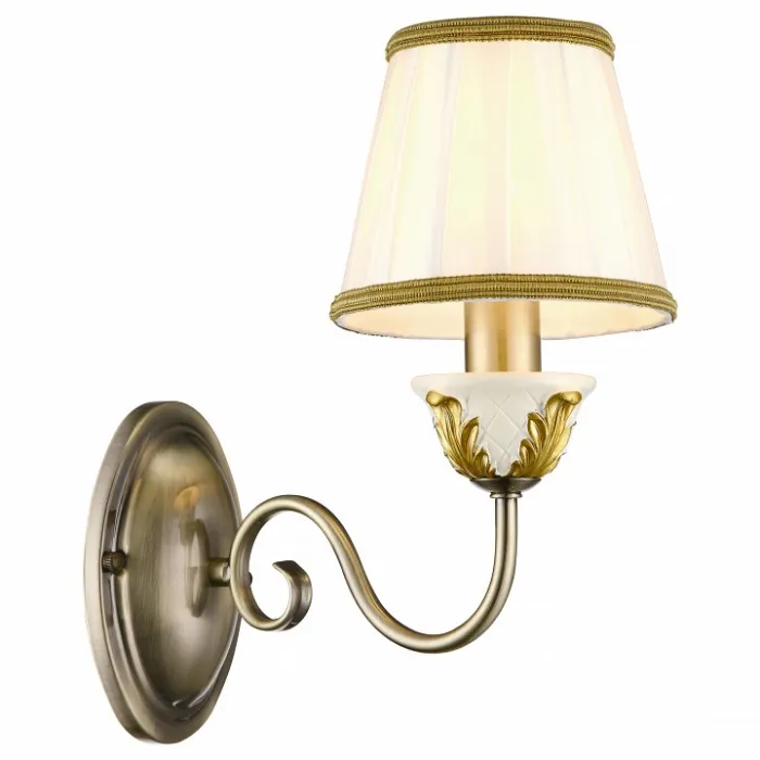 Бра Arte Lamp Benessere A9570AP-1WG Цвет арматуры золото Цвет плафонов белый от ImperiumLoft