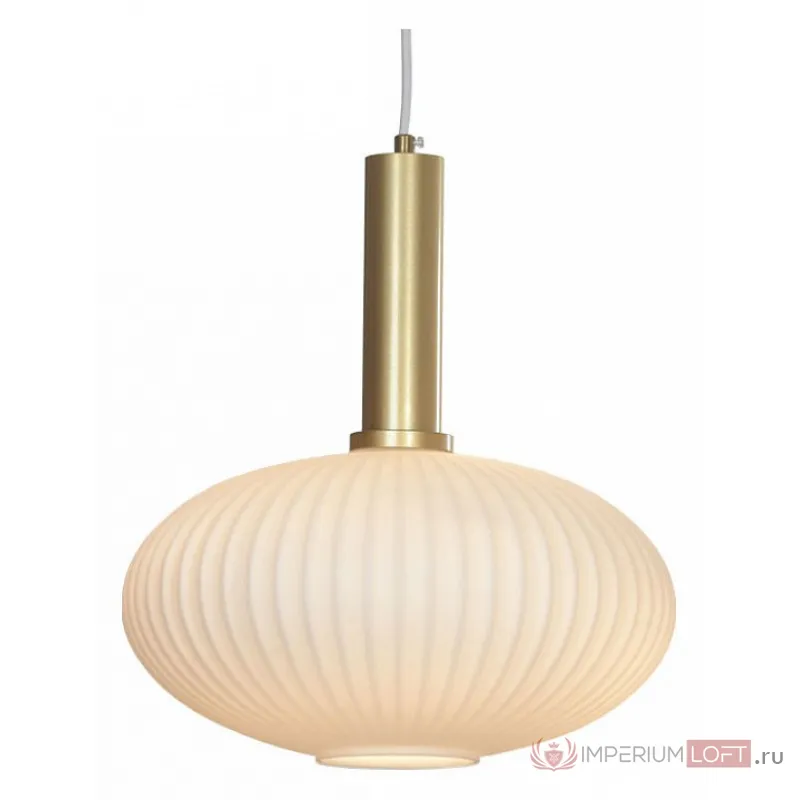Подвесной светильник Lussole Ondulati LSP-8353 Цвет плафонов белый Цвет арматуры золото от ImperiumLoft
