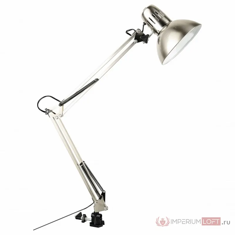 Настольная лампа офисная Arte Lamp Senior A6068LT-1SS Цвет арматуры серебро Цвет плафонов серебро от ImperiumLoft