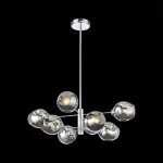 Люстра на штанге ST-Luce Fovia SL1500.103.08 Цвет арматуры золото Цвет плафонов серый от ImperiumLoft