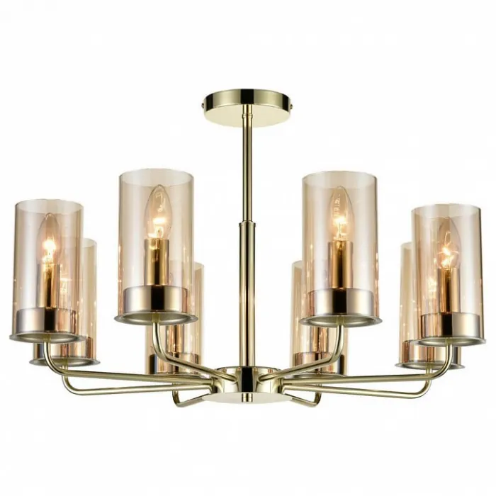Люстра на штанге Vele Luce Licia VL1924L08 Цвет арматуры золото Цвет плафонов кремовый от ImperiumLoft