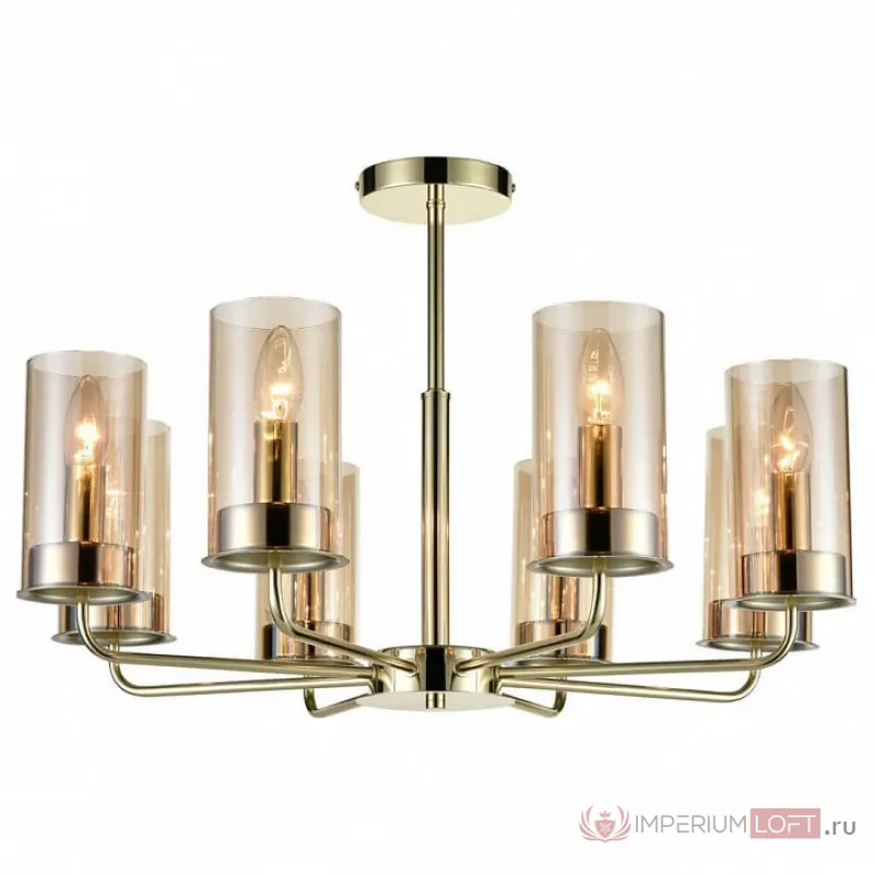Люстра на штанге Vele Luce Licia VL1924L08 Цвет арматуры золото Цвет плафонов кремовый от ImperiumLoft