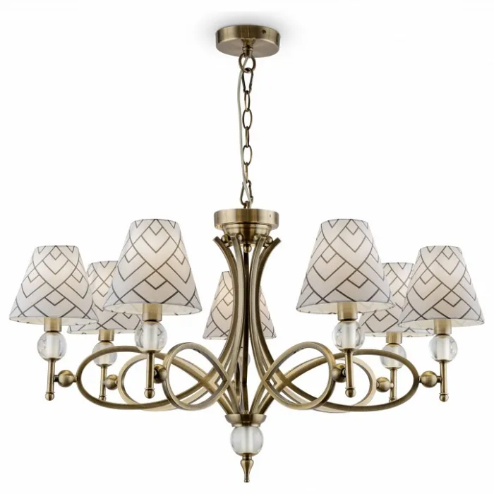 Подвесная люстра Lamp4You Modern 2 M2-07-SB-LMP-O-16 Цвет арматуры бронза Цвет плафонов черно-белый от ImperiumLoft