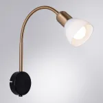 Бра Arte Lamp Falena A3116AP-1BK Цвет арматуры Черный Цвет плафонов Белый от ImperiumLoft