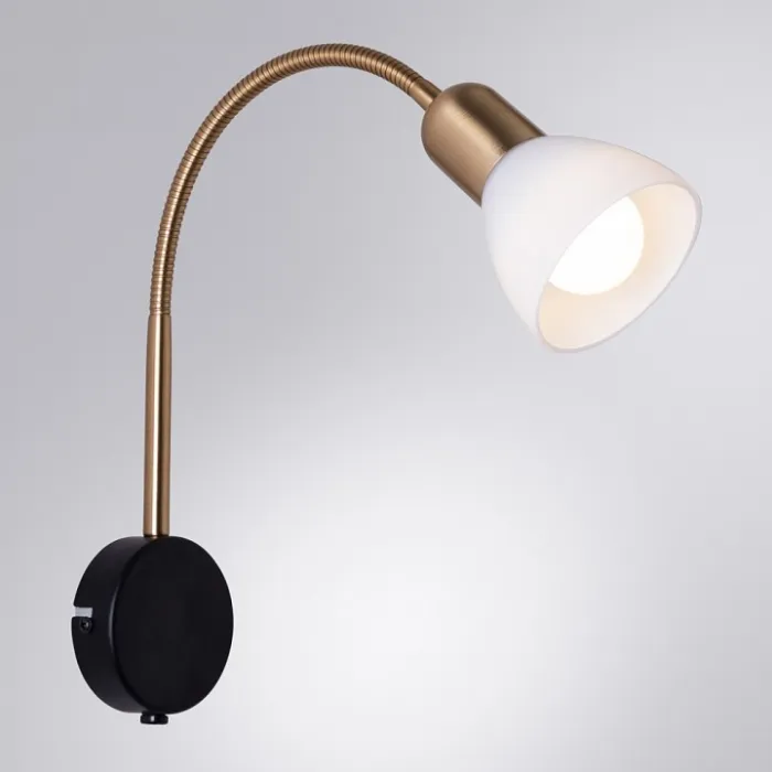 Бра Arte Lamp Falena A3116AP-1BK Цвет арматуры Черный Цвет плафонов Белый от ImperiumLoft
