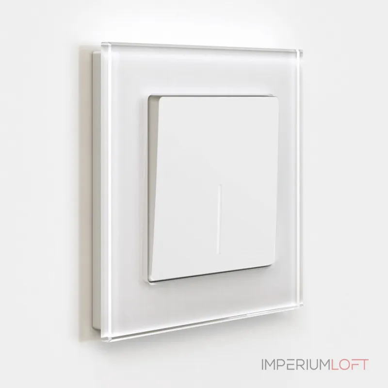 Выключатель одноклавишный с подсветкой без рамки Werkel Белые матовые W1110161