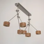 Люстра на штанге DeMarkt Чил-аут 725010306 Цвет арматуры никель Цвет плафонов коричневый от ImperiumLoft