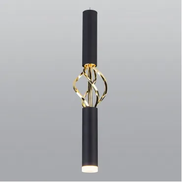 Подвесной светильник Eurosvet Lance 50191/1 LED черный/золото Цвет арматуры черный Цвет плафонов золото от ImperiumLoft